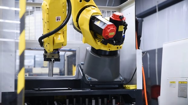 AWR Flex Series DC | Close up of robot with part