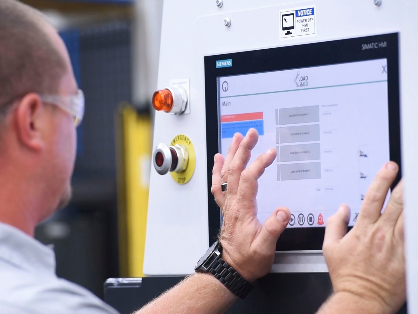 The Load & Go's user interface makes operating the machine easy.