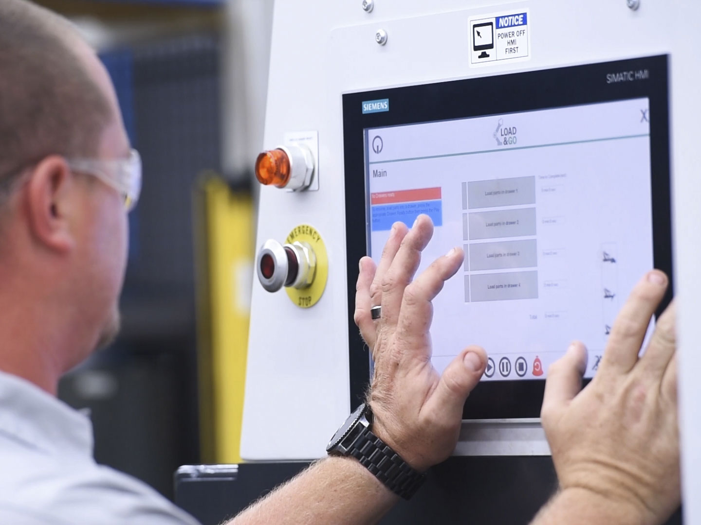 The Load & Go's user interface makes operating the machine easy.