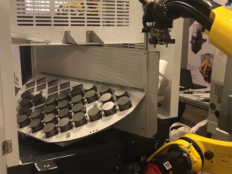 The Load & Go operates on one half of the rotating table at a time